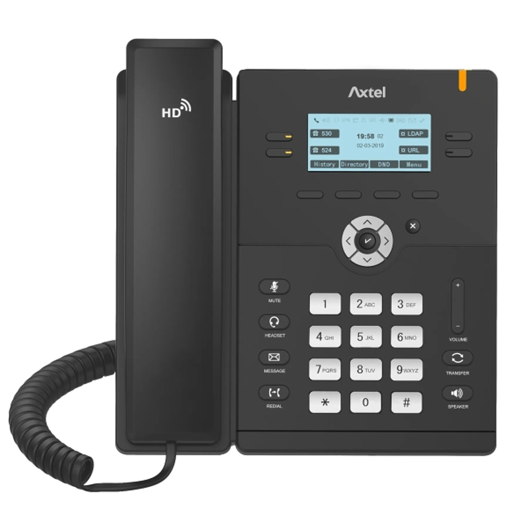Axtel AX-300G Telefono fijo IP - PoE - Hasta 4 Cuentas SIP - 1000 Entradas - Color Negro 1