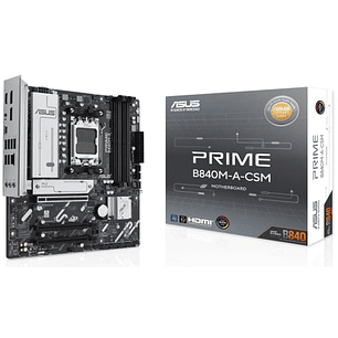 Asus Prime B840M-A-CSM Placa Base AM5 - 4x DDR5, 3x M2, 4x Sata III, PCIe 3.0, 4.0, USB 2.0, 3.2, USB-C, RJ-45, HDMI, DisplayPort - Factor de Forma Mi
