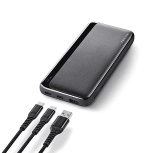 NGS QUIZ 10 Powerbank 10000mAh - 22.5W - PD 3.0 - QC 3.0 - 2x USB-C, 1x USB-A - Color Negro