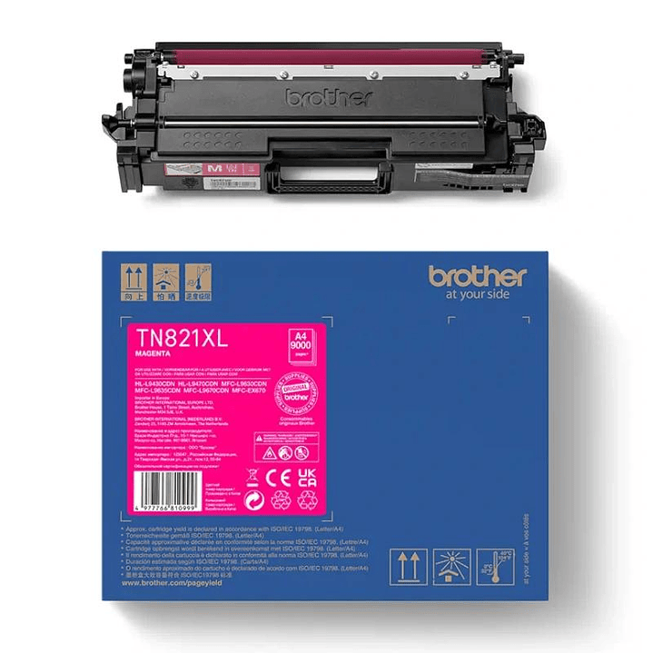 Brother Tóner TN821XLM Magenta 3