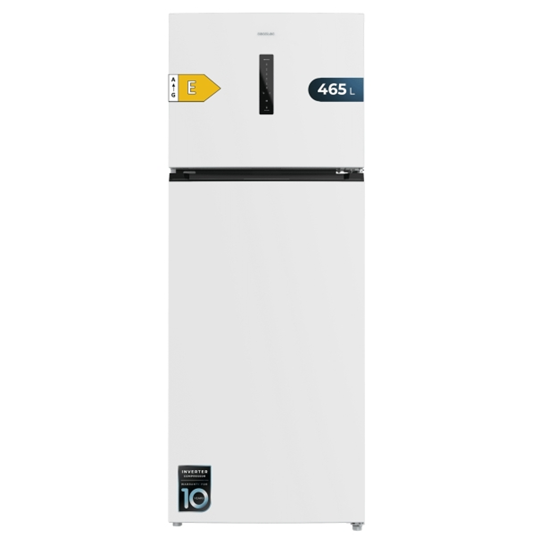 Cecotec Bolero CoolMarket 2D 465 NF White E Frigorifico Dos Puertas - Capacidad 465L - Luz LED - Compresor Inverter - Silencioso - Clase E - 70.3x70.3 1