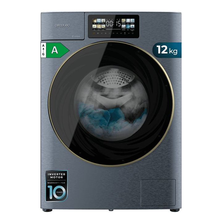 Cecotec Bolero Wash and Dry 106950 Autodose Inverter 3D Titanium Lavadora Secadora Autodosis - Capacidad 6kg - Velocidad 1400rpm - Pantalla 9.2