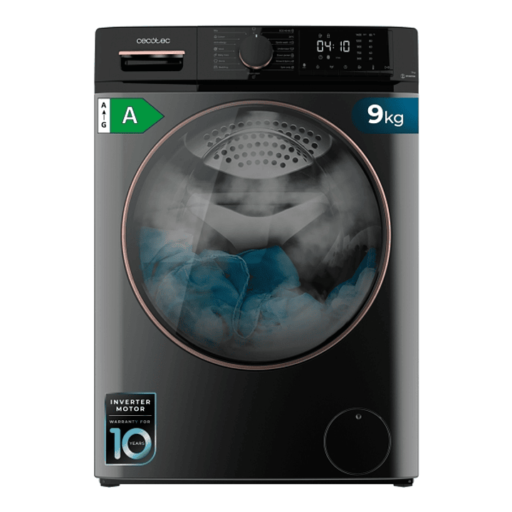 Cecotec Bolero DressCode 9610 Inverter Steel A Lavadora de Carga Frontal - Capacidad 9kg - Velocidad 1400rpm - Seguro Infantil - Motor Inverter - 15 P 1