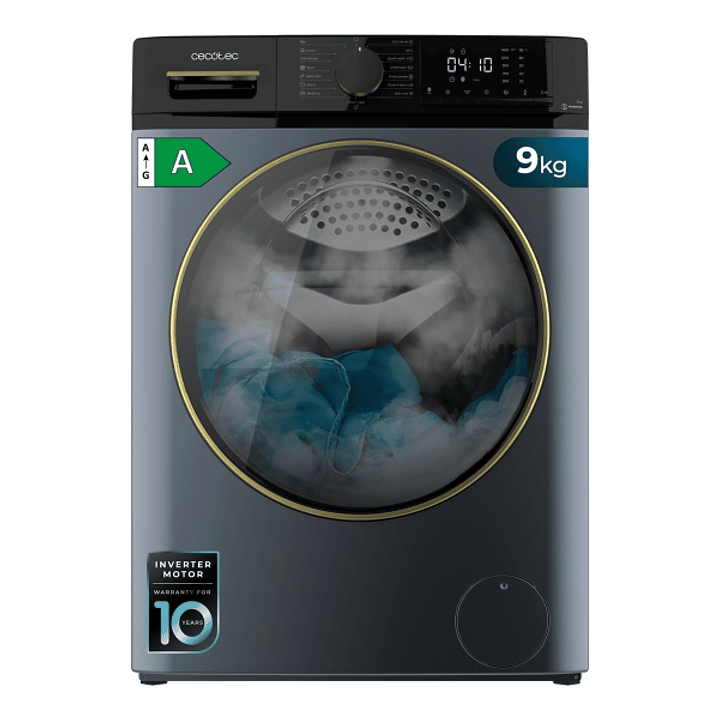 Cecotec Bolero DressCode 9610 Inverter Titanium A Lavadora de Carga Frontal - Capacidad 9kg - Velocidad 1400rpm - Seguro Infantil - Motor Inverter - 1 1