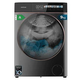 Cecotec Bolero DressCode 9900 Autodose Inverter FullColor Steel A Lavadora de Carga Frontal con Autodosis - Capacidad 9kg - Velocidad 1400rpm - Pantal