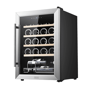 Cecotec Bolero GrandSommelier 2050 Inox Compressor Vinoteca para 20 Botellas - Silencioso 39dB - Temperatura Regulable - Compresor de Enfriamiento - C