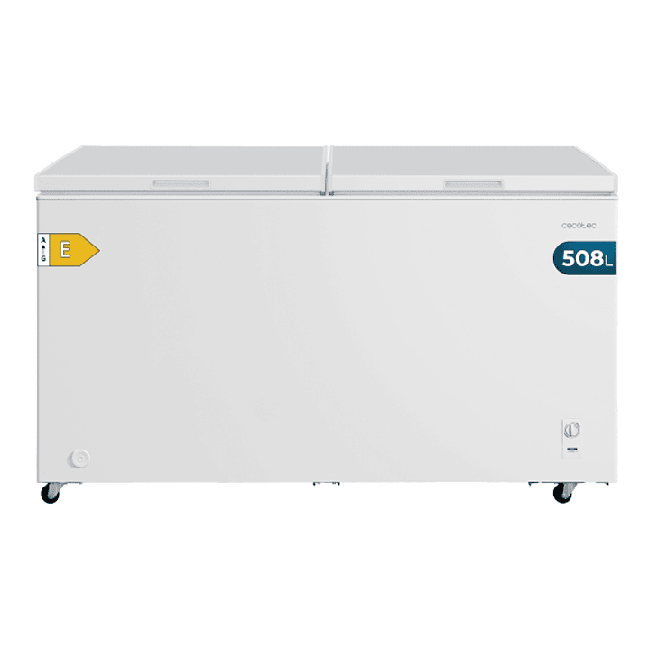 Cecotec Bolero CoolMarket Chest Duo 508M White E Congelador Horizontal Convertible - Capacidad 508L - Temperatura Regulable - Doble Cesta - Ruedas Int 1