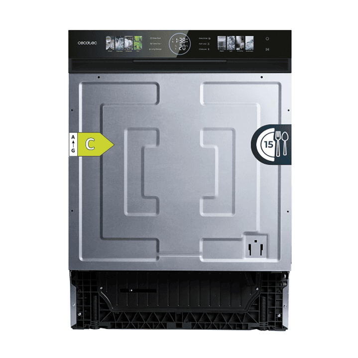 Cecotec Bolero Aguazero 6620 S-BI Lavavajillas Integrable de 60cm - 15 Servicios - Modo Turbo - Pantalla XXL - 8 Programas - Motor Inverter - Inicio P 1