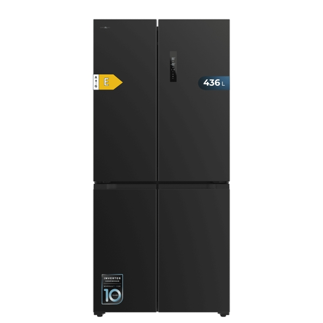 Cecotec Bolero CoolMarket 4D 436 Dark E Frigorifico Americano 4 Puertas - 436L - Compresor Inverter - Modo Vacaciones - Congelacion Ultrarapida - Frio 1