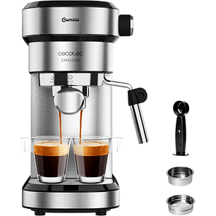 Cecotec Cafelizzia 790 Steel Tamp Cafetera Expresso - 1350W - Presion 20Bar - Deposito de 1.2L - Thermoblock - Acero Inoxidable - Apagado Automatico -