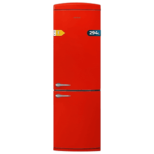 Cecotec Bolero CoolMarket Combi Origin 294 Red E Frigorifico Combi - Capacidad 294L - Temperatura Regulable - Estilo Retro - Congelacion Ultrarapida -