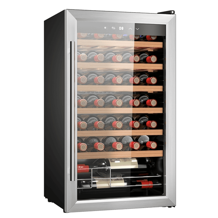 Cecotec Bolero GrandSommelier 34030 Inox Compressor Vinoteca 34 Botellas - Capacidad 80L - Silencioso 41dB - Luz LED - Pantalla LED - Temperatura Regu 1