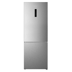 Cecotec Bolero CoolMarket Combi 495 Inox E Frigorifico Combi - Capacidad 495L - Luz LED - Temperatura Regulable - Cajon para Carne y Pesado - Cajon Hu