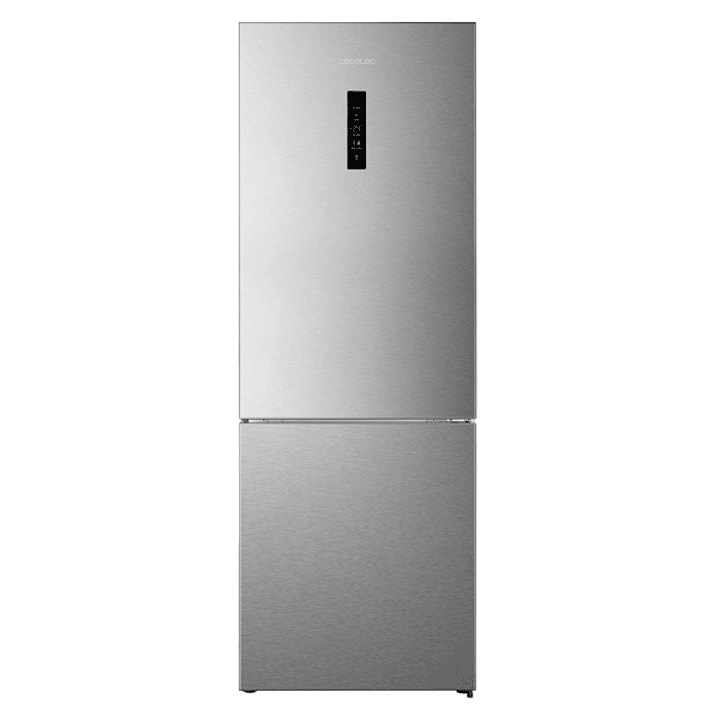 Cecotec Bolero CoolMarket Combi 495 Inox E Frigorifico Combi - Capacidad 495L - Luz LED - Temperatura Regulable - Cajon para Carne y Pesado - Cajon Hu 1