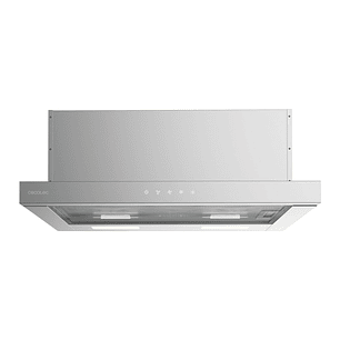 Cecotec Bolero Flux TLT 604000 Inox A+++ Campana Extractora Telescopica de 60cm - Succion 415m3/h - Luz LED - Filtros Aptos para Lavavajillas - Filtro