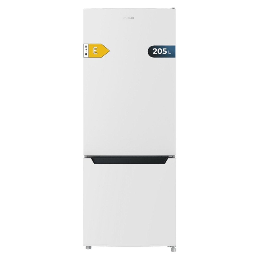 Cecotec Bolero CoolMarket Combi 205 DF White E Frigorifico Dos Puertas - Capacidad 205L - Defrost - Display Interior - Puerta Reversible - Clase E - 5 1