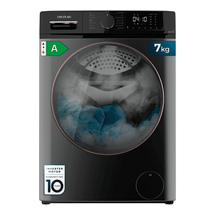 Cecotec Bolero DressCode 7610 Inverter Steel A Lavadora de Carga Frontal - Capacidad 7kg - Velocidad 1400rpm - Motor Inverter - 15 Programas - Color G