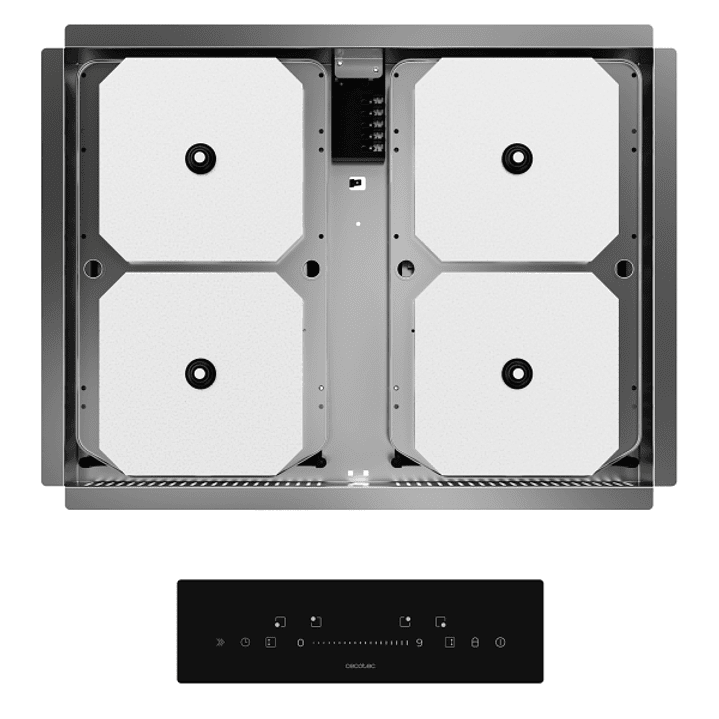 Cecotec Bolero Squad I 4300 Invisible FullFlex Cocina de Induccion Bajo Encimera - 7200W - Temporizador - Funcion Booster - 9 Niveles de Potencia - Fu 1