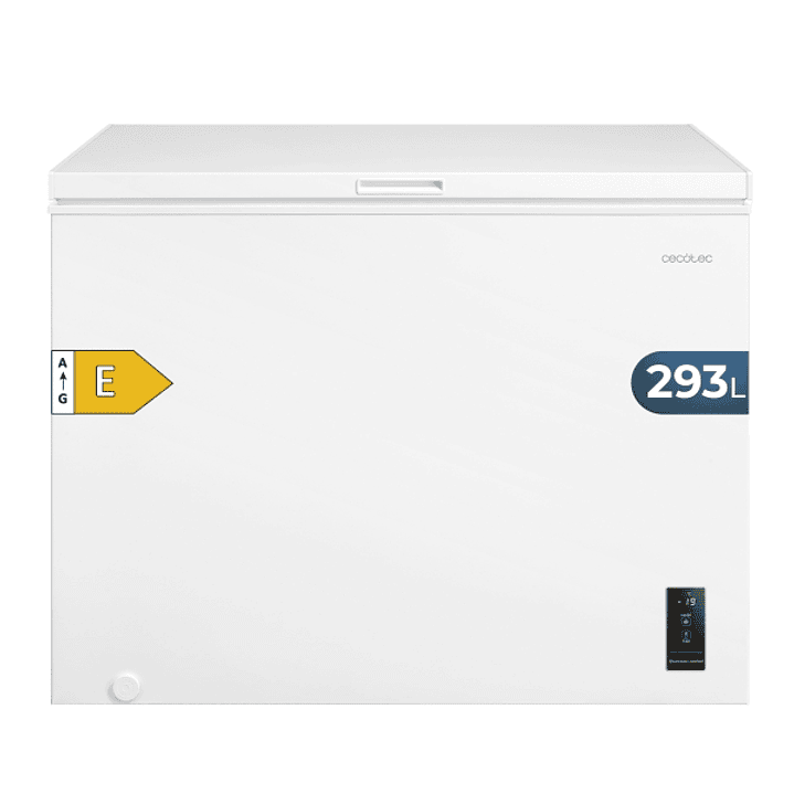 Cecotec Bolero CoolMarket Chest 293P White E Congelador Horizontal Convertible - Capacidad 293L - Temperatura Regulable - Cesta con Asas - Alarma de P 1