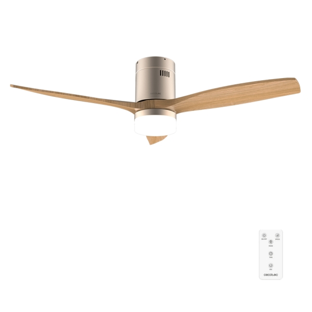 Cecotec EnergySilence Aero 5600 Classic Gold and LightWood Ventilador de Techo de 52