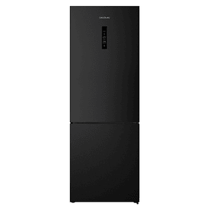 Cecotec Bolero CoolMarket Combi 495 Dark E Frigorifico Combi - Capacidad 495L - Luz LED - Temperatura Regulable - Cajon para Carne y Pesado - Cajon Hu