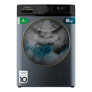 Cecotec Bolero DressCode 8610 Inverter Titanium A Lavadora de Carga Frontal - Capacidad 8kg - Velocidad 1400rpm - Motor Inverter - 15 Programas - Colo