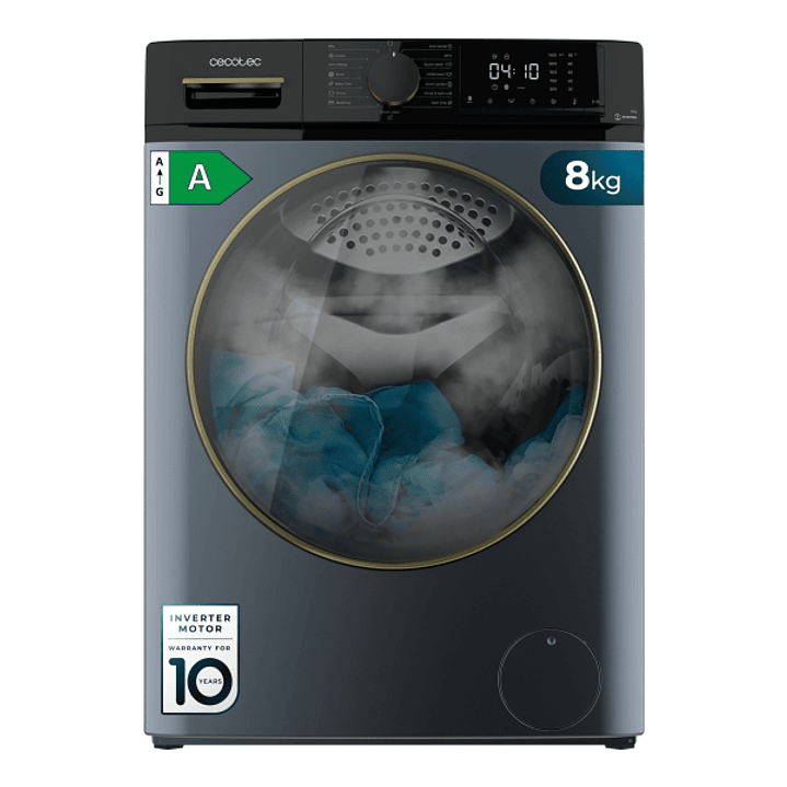 Cecotec Bolero DressCode 8610 Inverter Titanium A Lavadora de Carga Frontal - Capacidad 8kg - Velocidad 1400rpm - Motor Inverter - 15 Programas - Colo 1