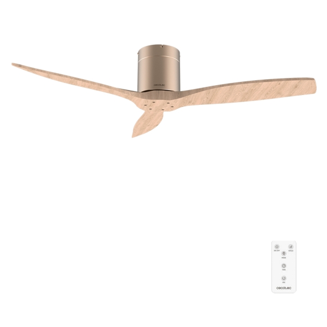 Cecotec EnergySilence Aero 5400 Classic Gold and LightWood Ventilador de Techo de 52