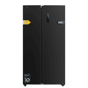 Cecotec Bolero CoolMarket SBS 562 Dark E Frigorifico Americano - Capacidad 562L - Luz LED - Compresor Inverter - Nofrost - Frio Envolvente - Silencios