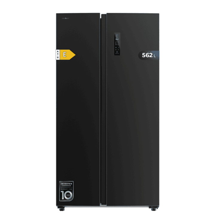 Cecotec Bolero CoolMarket SBS 562 Dark E Frigorifico Americano - Capacidad 562L - Luz LED - Compresor Inverter - Nofrost - Frio Envolvente - Silencios 1