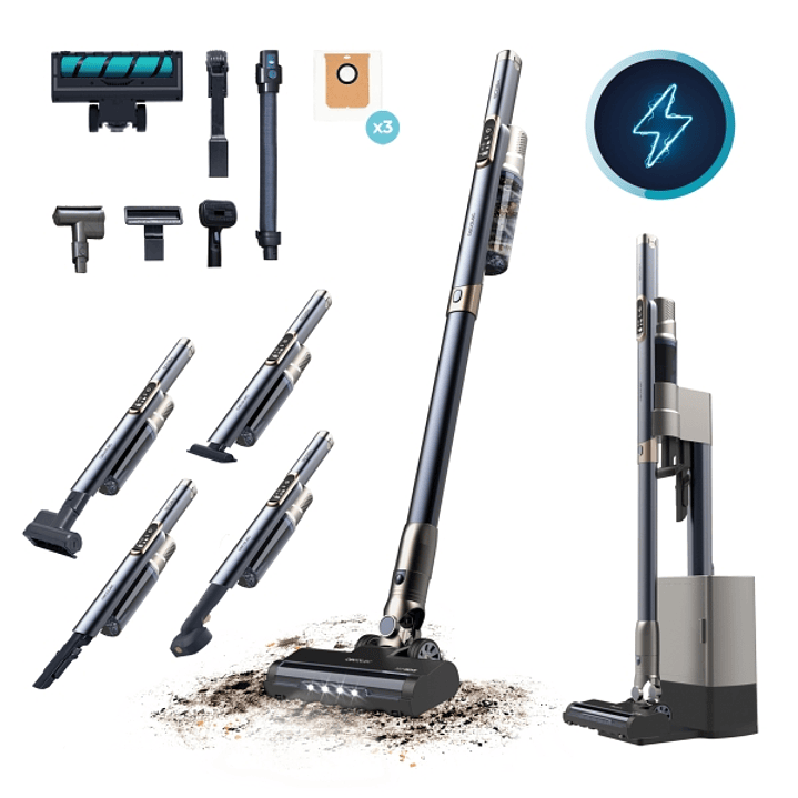 Cecotec Scoba 3000 Station Aspirador de Escoba Vertical con Base de Autovaciado - 210W - Autonomia 40min - Succion 20kPa - Incluye Accesorios - Ideal  1