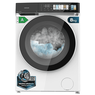 Cecotec Bolero DressCode 8970 Direct Drive Lavadora de Carga Frontal - Capacidad 8kg - Velocidad 1400rpm - Puerta XXL - 11 Programas - Color Blanco y 