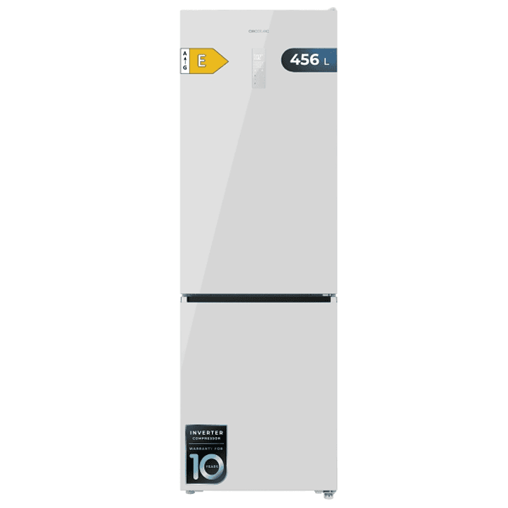 Cecotec Bolero CoolMarket Combi 456 White Glass E Frigorifico Combi - Capacidad 456L - Compresor Inverter - Puerta de Cristal - Silencioso - Frio Envo 1