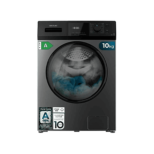 Cecotec Bolero DressCode 10411 Inverter Steel Lavadora de Carga Frontal - 1950W - Capacidad 10kg - Velocidad 1400rpm - Acero Inoxidable - Seguro Infan