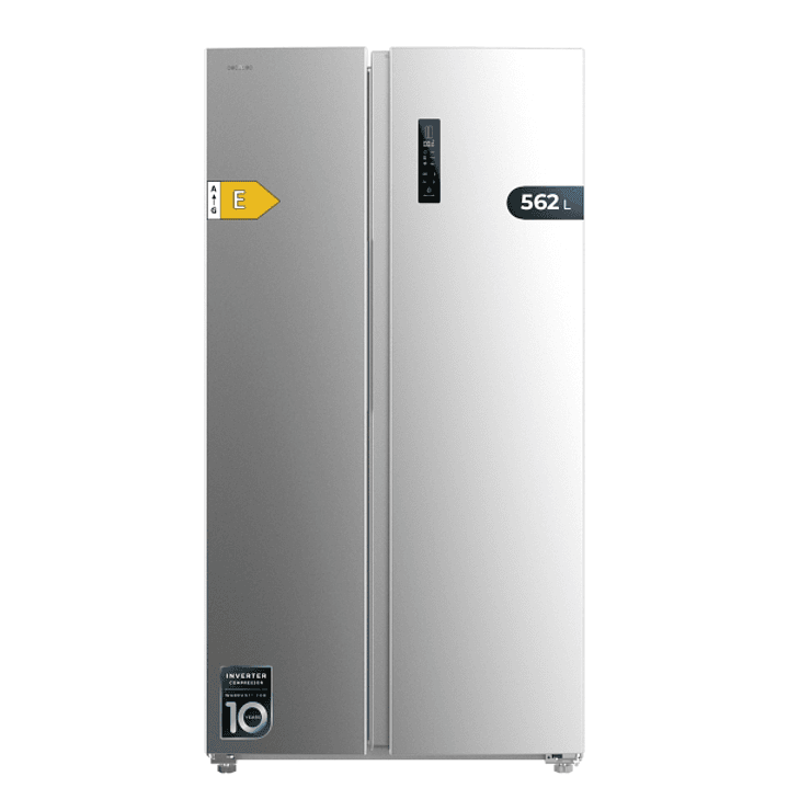 Cecotec Bolero CoolMarket SBS 562 Inox E Frigorifico Americano - Capacidad 562L - Luz LED - Compresor Inverter - Nofrost - Frio Envolvente - Silencios 1