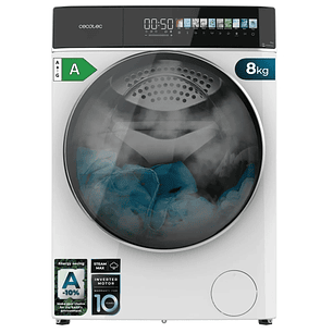 Cecotec Bolero DressCode 8900 Inverter FullColor Max Lavadora de Carga Frontal - Capacidad 8kg - Velocidad 1400rpm - Pantalla 1.3