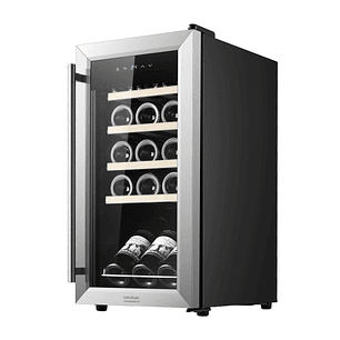 Cecotec Bolero GrandSommelier 1550 Inox Compressor Vinoteca para 15 Botellas - Silencioso 39dB - Temperatura Regulable - Compresor de Enfriamiento - C