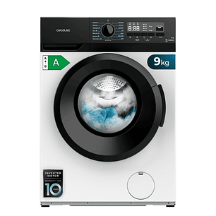 Cecotec Bolero DressCode 9300 Inverter Max A Lavadora de Carga Frontal - Capacidad 9kg - Velocidad 1400rpm - Seguro Infantil - Display LED - Motor Inv