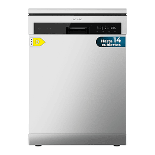 Cecotec Bolero Aguazero 6200 Inox D Lavavajillas de 60cm - 14 Cubiertos - Temperatura Regulable - Bandeja para Cubiertos - 6 Programas - Inicio Progra