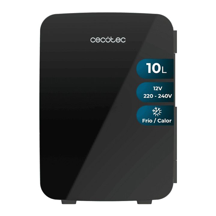 Cecotec Bolero MiniCooling 10L Bahamas Black Mini Frigorifico Portatil - Capacidad 10L - 12V/220V - Temperatura Regulable - Enfria hasta 7ºC - Funcion 1