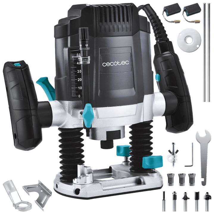 Cecotec MultiShape 900 Inmersion Fresadora - 1200W - Velocidad 30000rpm - Cabezales Incluidos - Incluye Accesorios - Profundidad hasta 55mm - Sistema  1