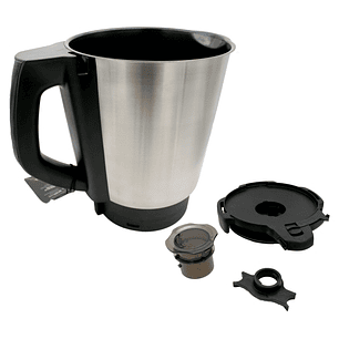 Cecotec Jarra con Revestimiento Ceramico para Mambo - Capacidad 3.3L - Acero Inoxidable - Libre de PTFE y PFOA - Alta Antiadherencia - Color Acero