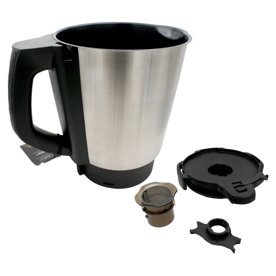 Cecotec Jarra con Revestimiento Ceramico para Mambo - Capacidad 3.3L - Acero Inoxidable - Libre de PTFE y PFOA - Alta Antiadherencia - Color Acero 1