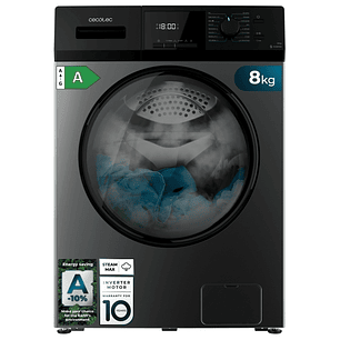 Cecotec Bolero DressCode 8410 Inverter Steel A Lavadora de Carga Frontal - 8kg - Centrifugado 1400rpm - Temperatura Regulable - Seguro Infantil - Moto