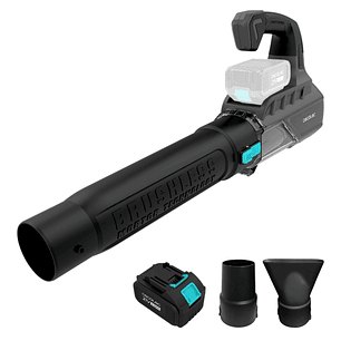 Cecotec AirForce 4000 Bazooka Turbo Soplador de Hojas Inalambrico - Bateria 21V 4Ah - Modo Turbo - Motor sin Escobillas - Velocidad hasta 200km/h - Co
