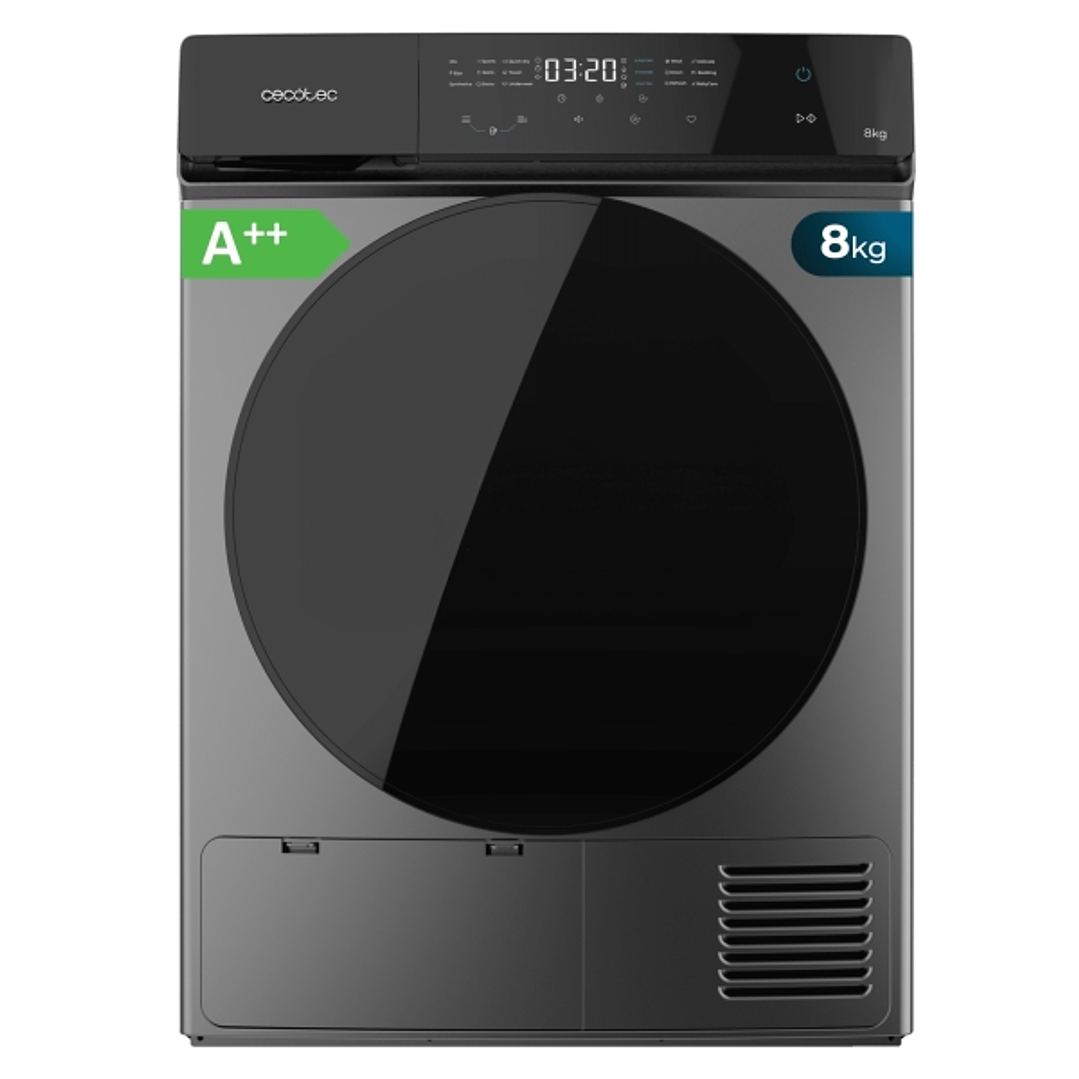 Cecotec Bolero DressCode Dry 8400 Steel A++ Secadora con Bomba de Calor de 8kg - 15 Programas - Tambor de Acero Inoxidable - Inicio Programable - Bloq 1