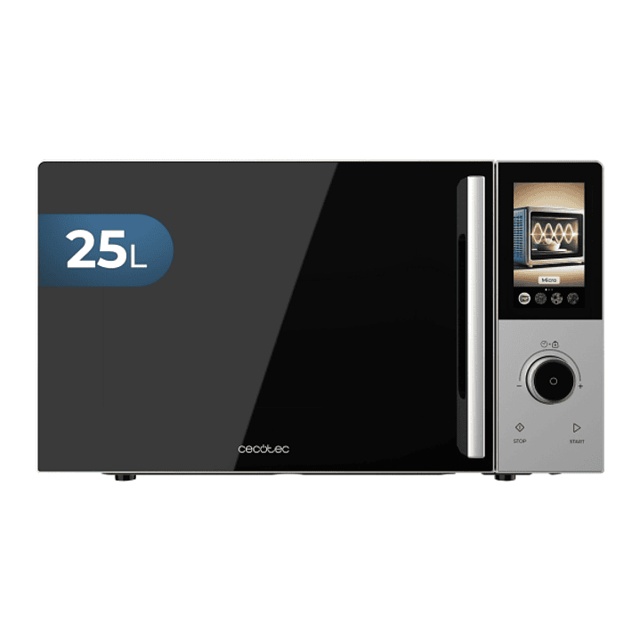 Cecotec Convection 2500 Touch Microondas con Grill - 900W - Capacidad 25L - Pantalla Digital - Plato de 315mm - Control Tactil - Color Negro y Plata 1