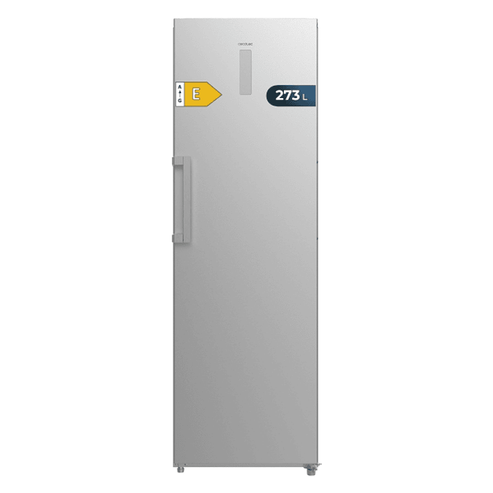 Cecotec Congelador Bolero CoolMarket UF 273 Inox Congelador Vertical Convertible - Capacidad 273L - Total No Frost - 41dB - Puerta Reversible - Color  1