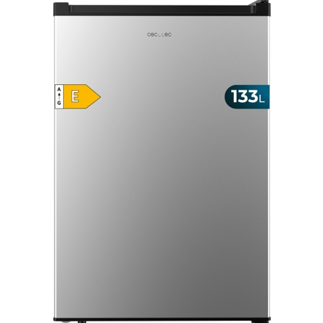 Cecotec Bolero CoolMarket TT 133 L Inox Mini Frigorifico - Capacidad 133L - Luz LED - Temperatura Regulable - 55.1x57.5x83.5cm - Color Acero 1