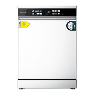 Cecotec Bolero Aguazero 6210 D Lavavajillas de 60cm - 15 Cubiertos - Temperatura Regulable - Seguro Infantil - Pantalla XXL - 8 Programas - Inicio Pro